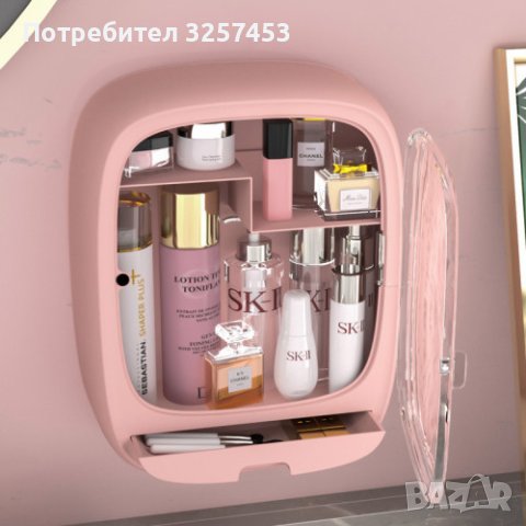 Висящ шкаф за баня, предназначен за съхранение на кремове, грим и разнообразна козметика, снимка 4 - Шкафове - 43943175