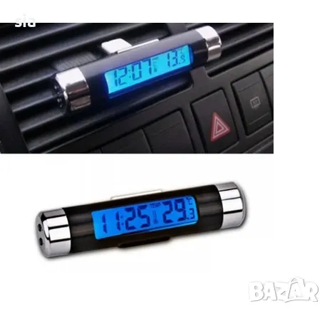 Термометър и часовник за кола с голям дисплей със синя подсветка, снимка 3 - Аксесоари и консумативи - 49842982