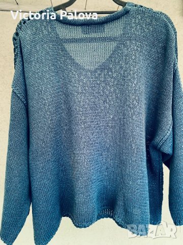 Прекрасна бутикова блуза кроп MARC ABBAS EXCLUSIV, снимка 10 - Блузи с дълъг ръкав и пуловери - 43485105