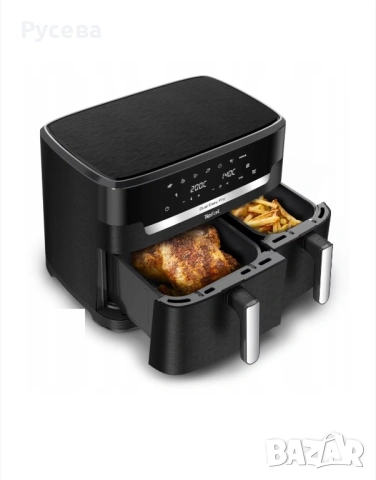 Двоен фритюрник без мазнина Tefal DUAL, снимка 2 - Съдове за готвене - 53573792