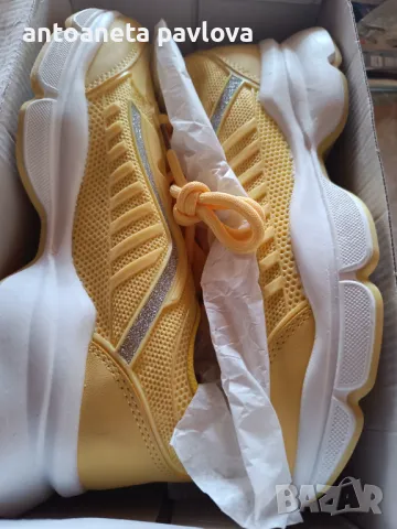 Маратонки в жълт цвят , снимка 2 - Маратонки - 49528905