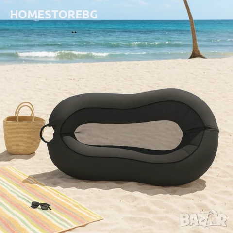 Въздушен шезлонг за пълна релаксация навсякъде – без помпи и усилия, снимка 3 - Надуваеми легла - 51263908