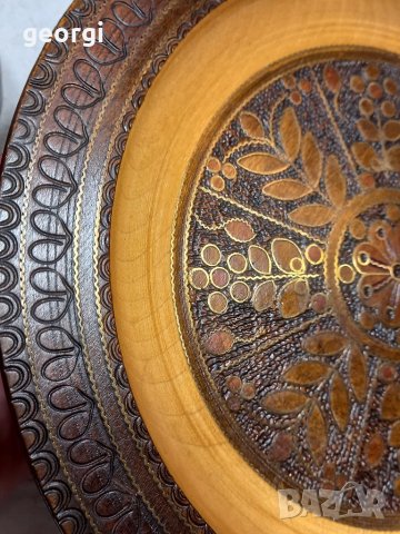 Декоративна дървена чиния , снимка 7 - Декорация за дома - 36835223