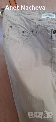 Мъжки панталони тип дънки, бежови,  релефни, снимка 2 - Дънки - 43477632