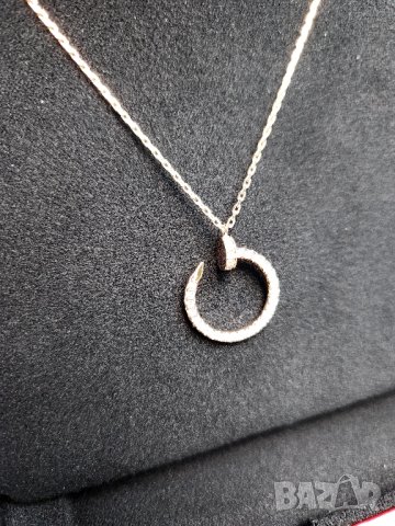 Колие  ОРИГИНАЛ Cartier just in clou  36 диаманта, снимка 6 - Колиета, медальони, синджири - 40739774