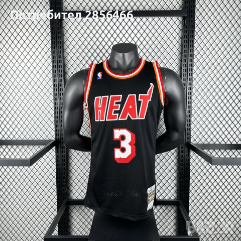 Мъжки потник Mitchell&Ness Dwyane Wade Miami Heat season 2013 размер XL, снимка 8 - Тениски - 52313832