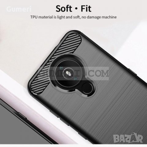 Nokia 1.4 Противоударен Силиконов Гръб- Карбон, снимка 3 - Калъфи, кейсове - 33411377