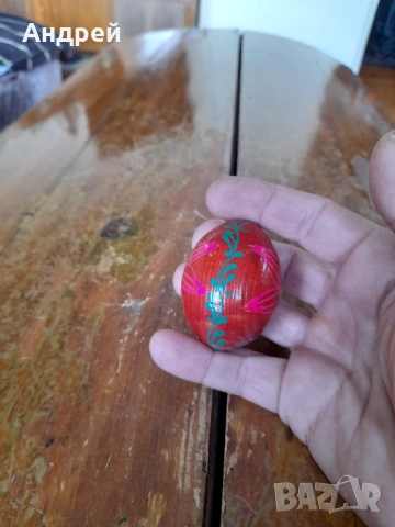 Старо дървено яйце #25, снимка 2 - Други ценни предмети - 53304001