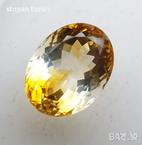 Рядък двуцветен цитрин с невероятен блясък и тегло 11.63кт.! Нов!, снимка 7 - Други - 47963465