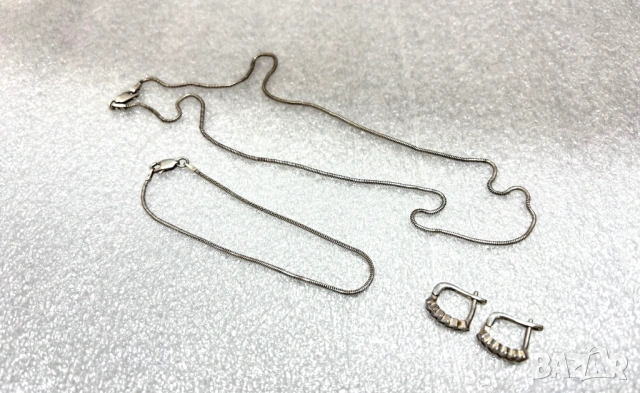 Сребърен Комплект (проба 925)-9,58 грама, снимка 5 - Бижутерийни комплекти - 53522853