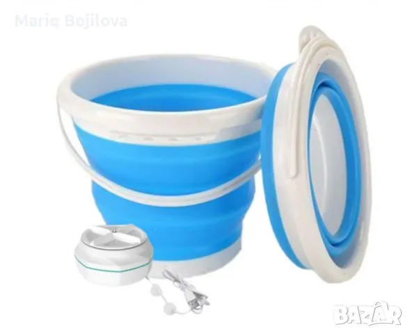 Мини преносима пералня, за пътуване, туризъм и почивка, ултразвукова турбина - 24W, 10L , снимка 8 - Перални - 48465452