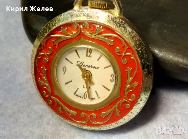 LUCERNE SWISS MADE Стар МЕХАНИЧЕН ОРНАМЕНТИРАН ЛУКСОЗЕН ПОЗЛАТЕН ШВЕЙЦАРСКИ ДЖОБЕН ЧАСОВНИК 50112, снимка 12 - Антикварни и старинни предмети - 49487826