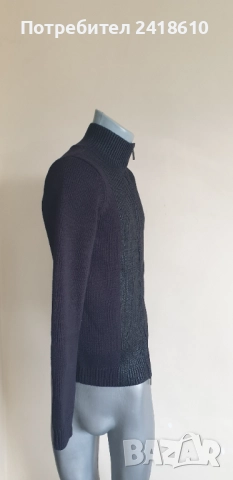 Karl Lagerfeld Cotton Knit Full Zip Cardigan Mens Size XS - S НОВО! ОРИГИНАЛ! Жилетка с цял Цип!, снимка 5 - Пуловери - 52040566