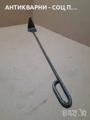 Стар Ръчно Кован Ръжен За Барбекю Камина Печки., снимка 2 - Антикварни и старинни предмети - 48466237