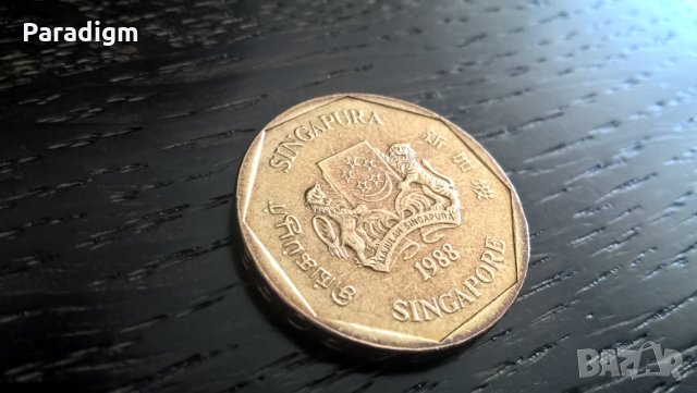 Mонета - Сингапур - 1 долар | 1988г., снимка 2 - Нумизматика и бонистика - 33202501