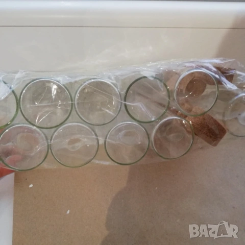 Епруветки стъклени с корк декоративно шишенце дълго с тапа, снимка 2 - Декорация за дома - 53469267