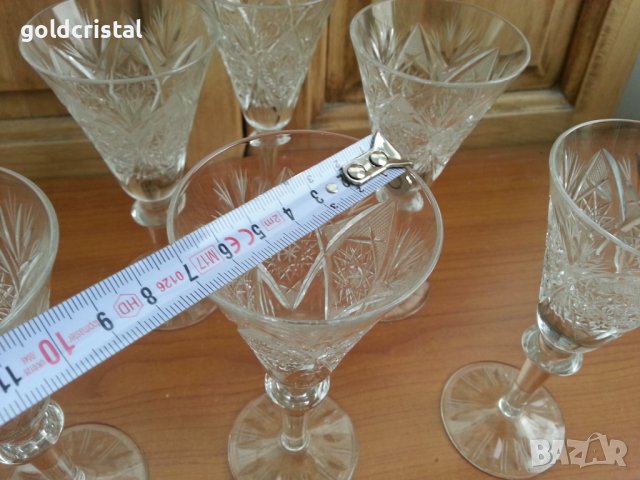 Кристални чаши български кристал , снимка 4 - Антикварни и старинни предмети - 37348682