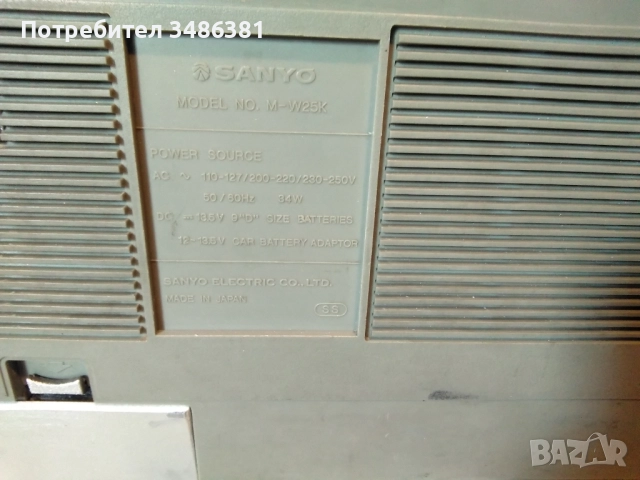 SANYO M W25K, снимка 4 - Радиокасетофони, транзистори - 51553144
