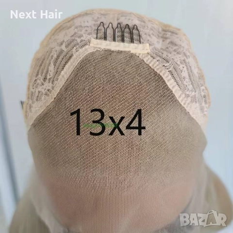 Права дантелена перука 13x4 в пепеляво русо, снимка 6 - Аксесоари за коса - 52878494