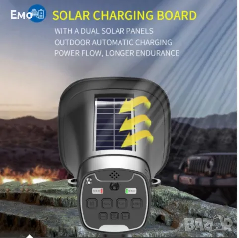 Соларен мегафон Безжичен, Bluetooth ,Външен високоговорител, снимка 3 - Друга електроника - 47623405