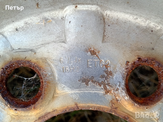 1 брой Железна джанта 16ска Мерцедес спринтер фолцваген крафтер 2006-2017г, снимка 3 - Гуми и джанти - 52030559