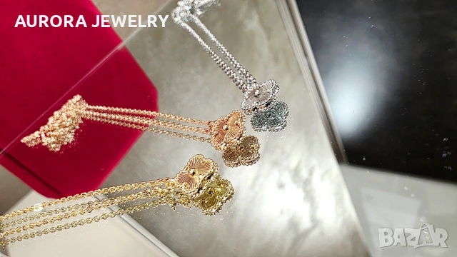 Van Cleef & Arpels VCA Gold Clear Sweet Alhambra Clover Дамско Колие, снимка 5 - Колиета, медальони, синджири - 53405071