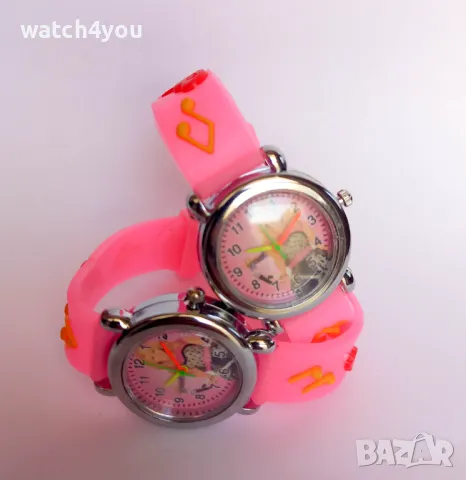 НОВ ДЕТСКИ ЧАСОВНИК БАРБИ. РОЗОВ ЧАСОВНИК BARBIE. ДЕТСКИ ЧАСОВНИЦИ KID BARBI, снимка 4 - Детски - 44594630