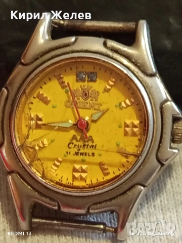 Стар марков дамски часовник ORIENT CRISTAL рядък модел 51847, снимка 4 - Дамски - 53491303