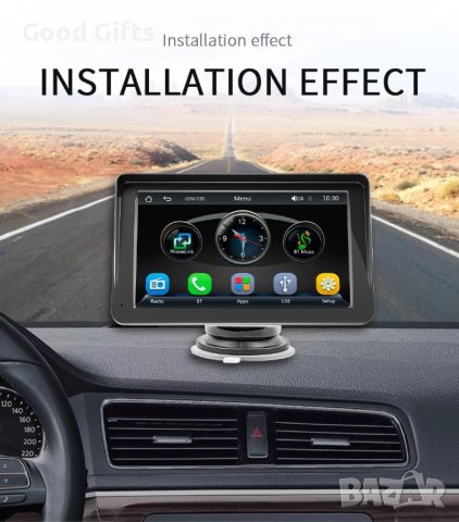 Безжичен Carplay Монитор 7-инча радио Универсално за кола Android Auto сензорен екран, снимка 2 - Аксесоари и консумативи - 43015827