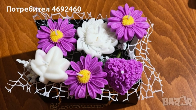 💖 Уникален подарък: Ръчно изработени ароматни свещи в кутия, снимка 2 - Декорация за дома - 52900164
