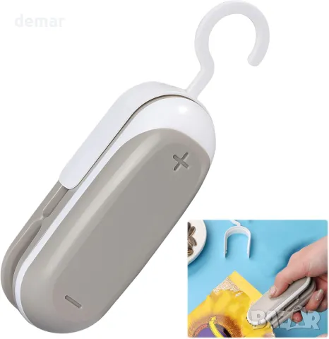 2 в 1 ръчна машина за запечатване на торбички за храна, 1 бр. термозапечатваща машина