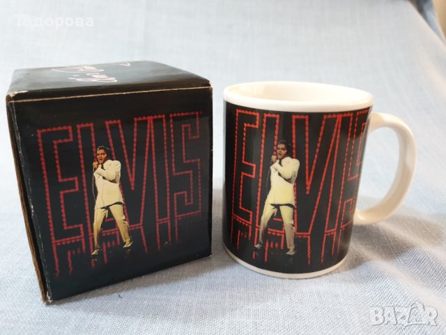 Колекционерска  порцеланова чаша,мъг с Елвис Пресли в оригиналната опаковка, снимка 2 - Чаши - 43682571