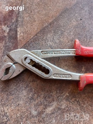 Никелирани раздвижени клещи Knipex Aligator West Germany , снимка 2 - Клещи - 38740602