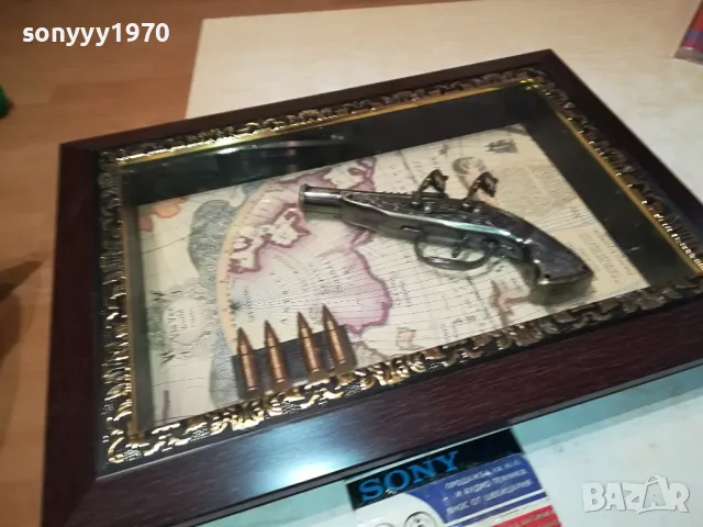 КАРТИНА СЪС СТЪКЛО И ПИЩОВ ВЪТРЕ 3103251855, снимка 15 - Антикварни и старинни предмети - 49714056