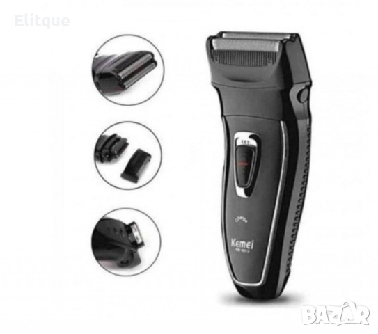 Тример за мъже Kemei KM-8013 с миеща се глава, Черен, снимка 7 - Тримери - 52832122