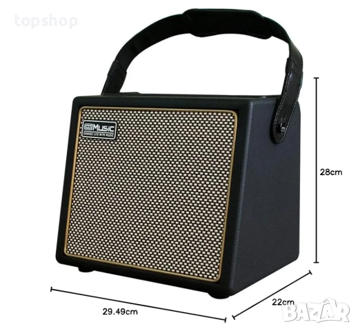 Чисто нов Coolmusic BP MINI усилвател за акустична китара, 30-ватов Bluetooth високоговорител..., снимка 8 - Други - 52083904