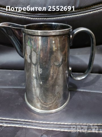 Посребрена кана , снимка 2 - Антикварни и старинни предмети - 39696330