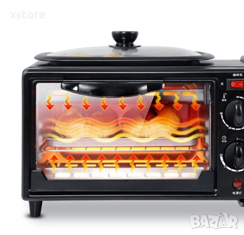 Многофункционална Печка, тостер фурна и кафемашина – 3в1 , снимка 16 - Печки, фурни - 52695044