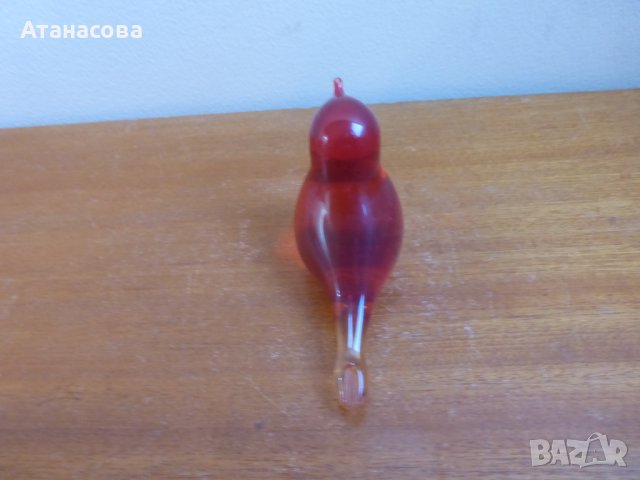 Стъклена фигура Птиче Птица Пиле Мурано, снимка 5 - Декорация за дома - 43527262