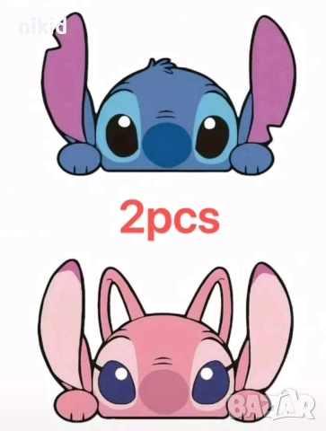 Стич Stitch Лило лепенка за автомобил кола Авто стикер стена прозорец мебел, снимка 6 - Други - 52830548