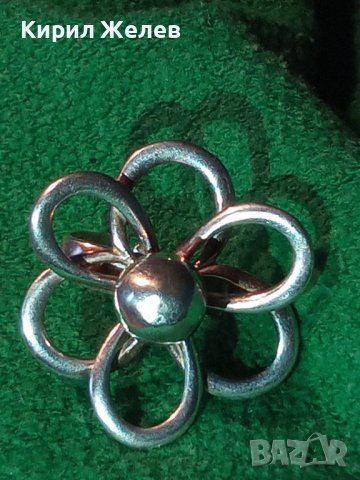 ПРЕКРАСЕН СРЕБЪРЕН ВИНТИДЖ АРТ ПРЪСТЕН ЦВЕТЕ СРЕБРО 925 РЕГУЛИРУЕМ МОДЕЛ АЖУРНА РЪЧНАизработка 40614, снимка 4 - Пръстени - 42614146