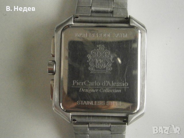 PierCarlo d`Alessio - quartz chronograph, Japan movement (Seiko), 36х44mm; ТОП!, снимка 8 - Мъжки - 37381755