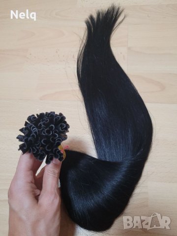 Черни кератинови кичури, снимка 1 - Аксесоари за коса - 38024220