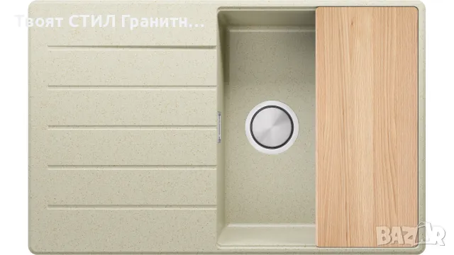 Кухненска Мивка от гранит модел Сан Франциско Smart 780 x 500 mm - Бежава, снимка 12 - Други - 36517906