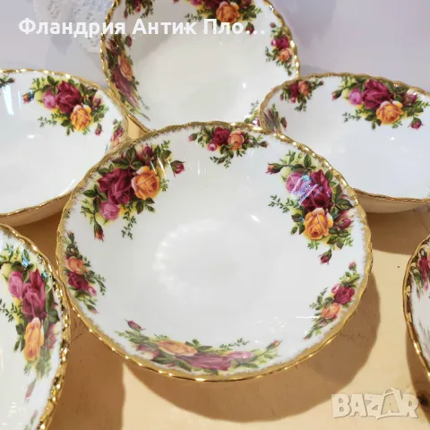 Комплект от шест купички Royal Albert "Old Country Roses", снимка 4 - Сервизи - 49435119