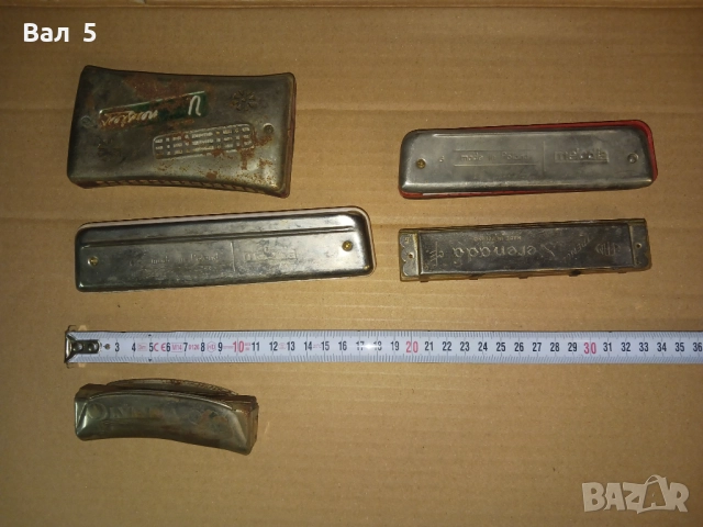 Стари устни хармоники - 5 броя , устна хармоника, снимка 4 - Духови инструменти - 52225883