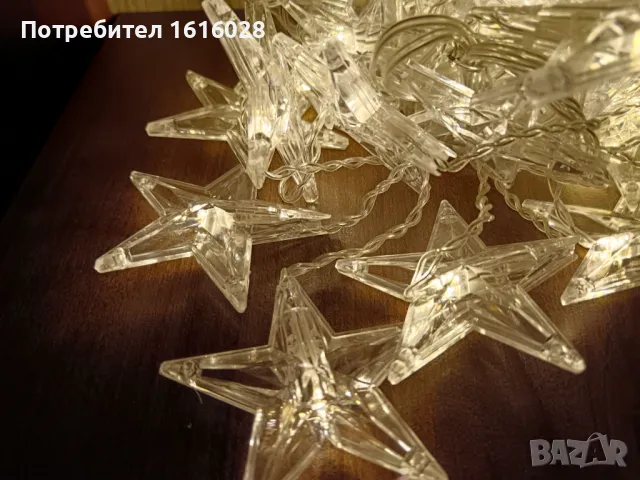 Нов герлянд - светеща завеса с 24 LED звезди., снимка 10 - Декорация за дома - 49148848