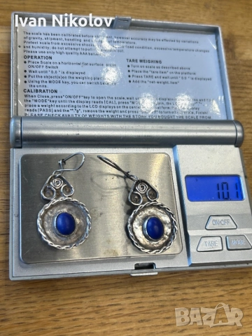 Сребърни обеци ръчна изработка, снимка 4 - Обеци - 52905560