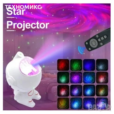 Астронавт звезден проектор, Нощна лампа за деца, снимка 8 - Настолни лампи - 44071555