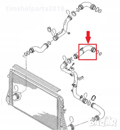 Въздуховод за турбината AUDI A3 SEAT SKODA VW 1.9 TDI 2.0 TDI, снимка 4 - Части - 34892308